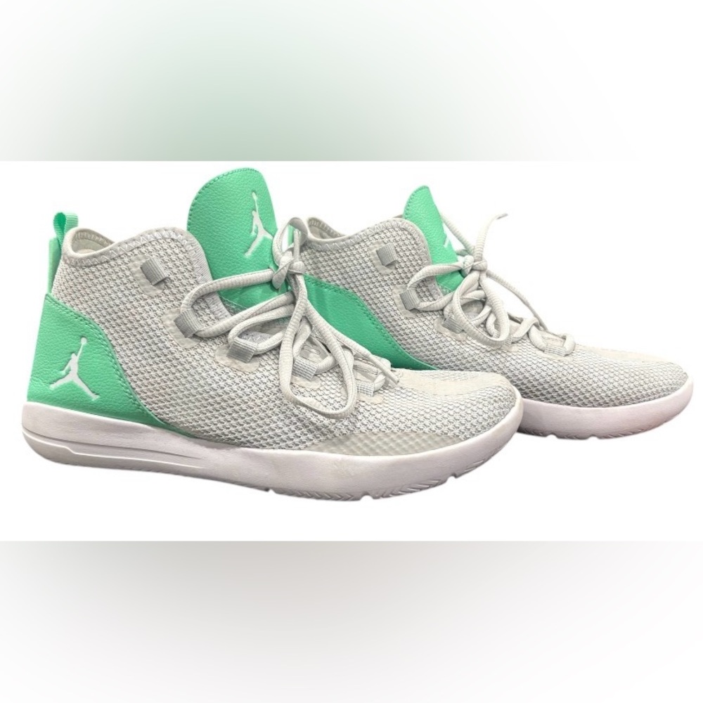 Nike Air Jordan Knit High-Top Sneakers in Mint Green and White